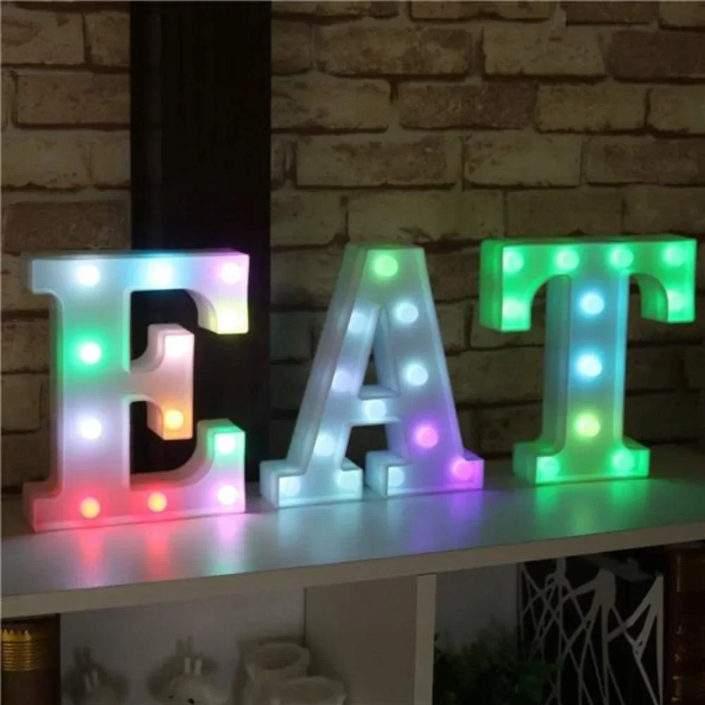 Colorful LED Marquee Letter Lights with Remote – Party Bar Letters with Lights